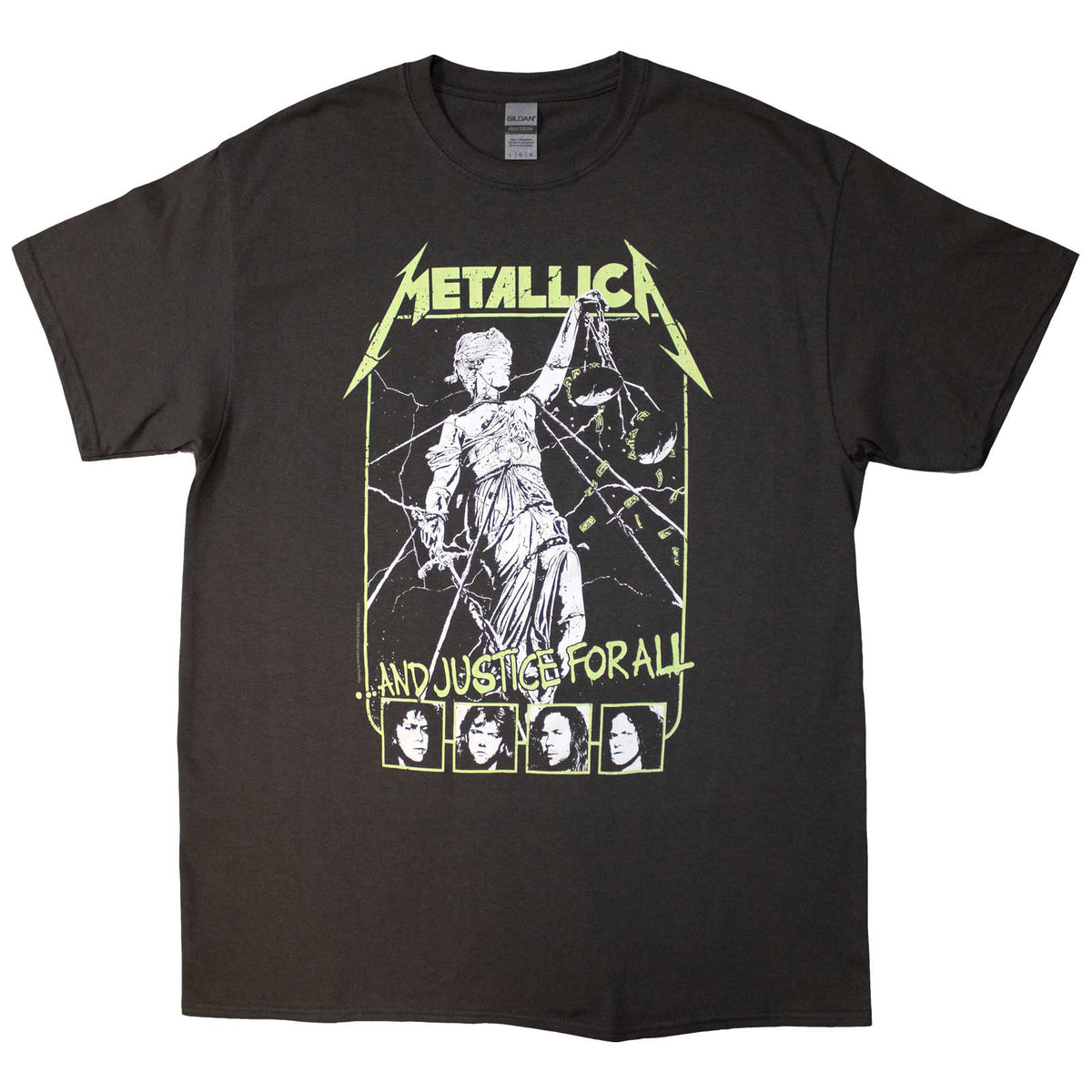 METALLICA - JUSTICE FACES - T-Shirt Grey
