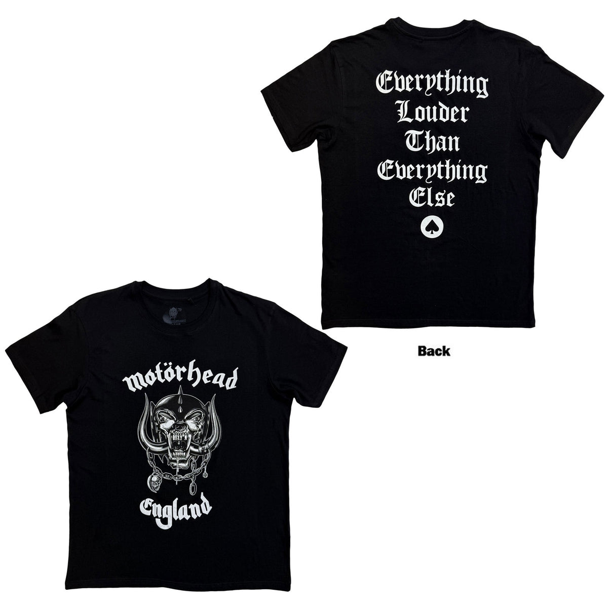MOTORHEAD - ENGLAND - T-Shirt Black (Back Print)