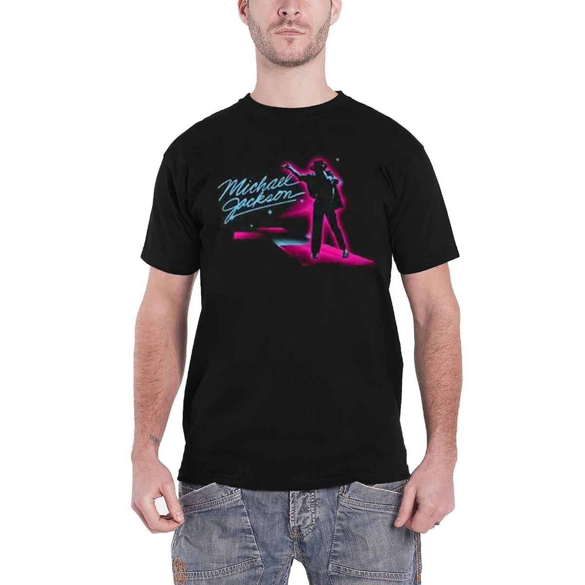 MICHAEL JACKSON - NEON - T-Shirt Black
