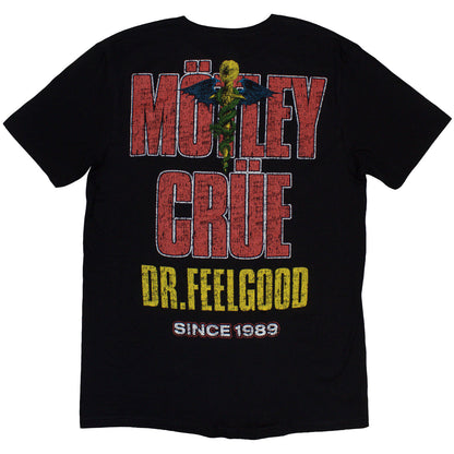 MOTLEY CRUE - DR FEELGOOD CIRCLE PHOTO 1 - T-Shirt Black (Back Print)