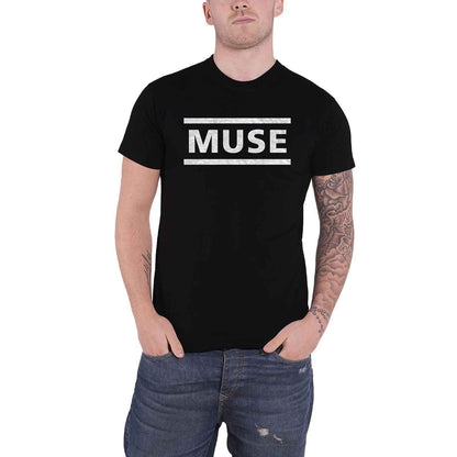 MUSE - WHITE LOGO - T-Shirt Black