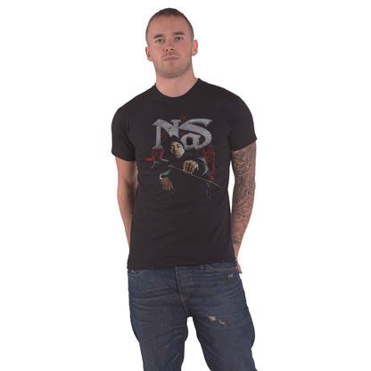 NAS - RED ROSE - T-Shirt Black