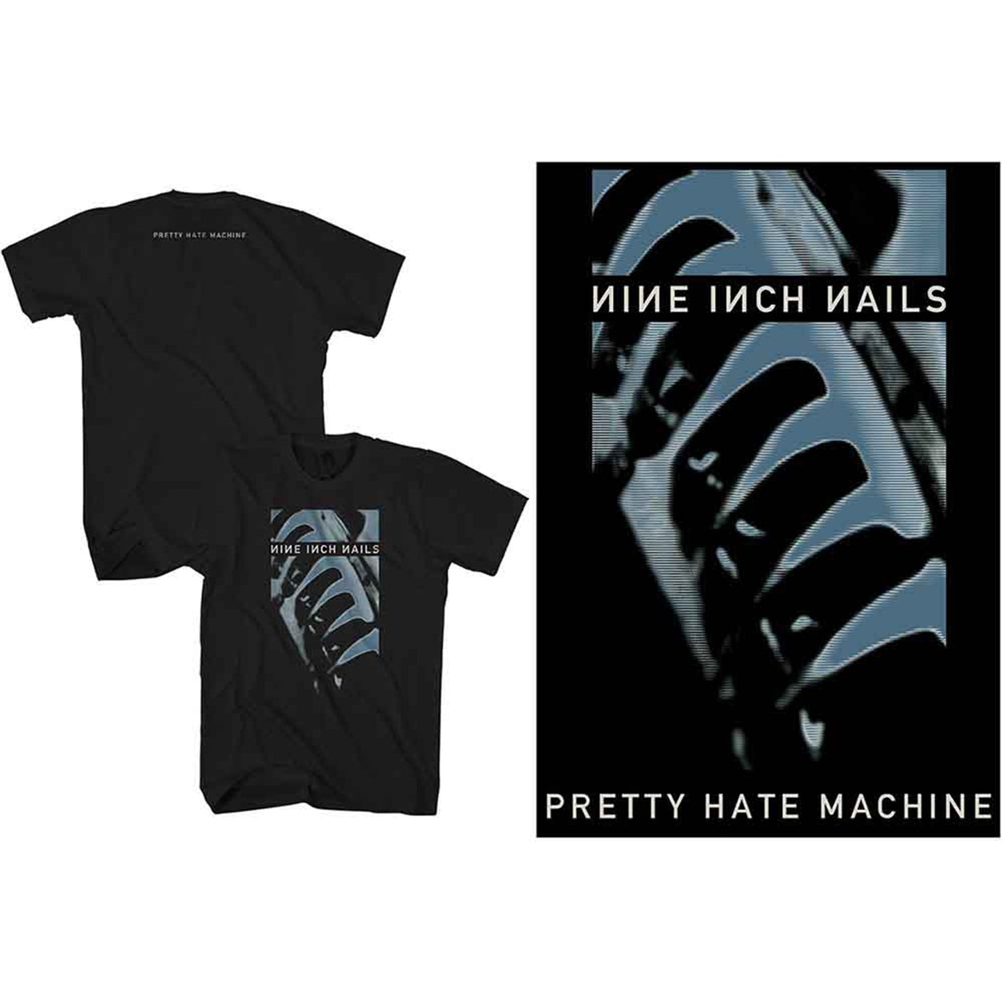 NINE INCH NAILS - PRETTY HATE MACHINE - T-Shirt Black (Back Print)