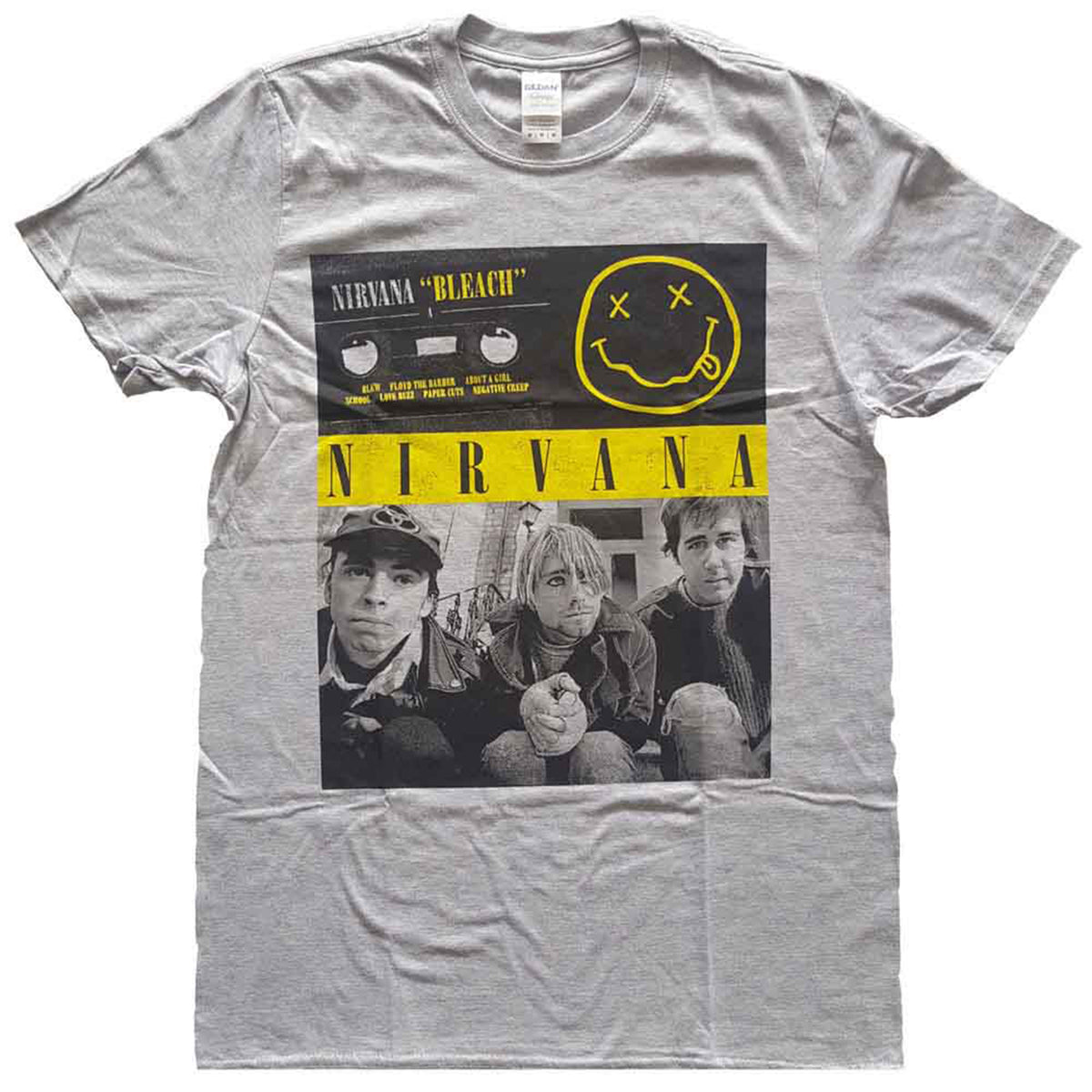 NIRVANA - BLEACH CASSETTES - T-Shirt Grey