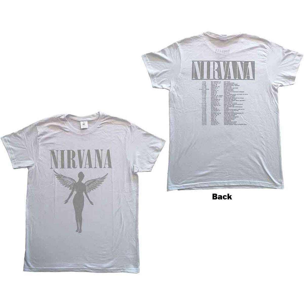 NIRVANA - IN UTERO TOUR - T-Shirt White (Back Print)
