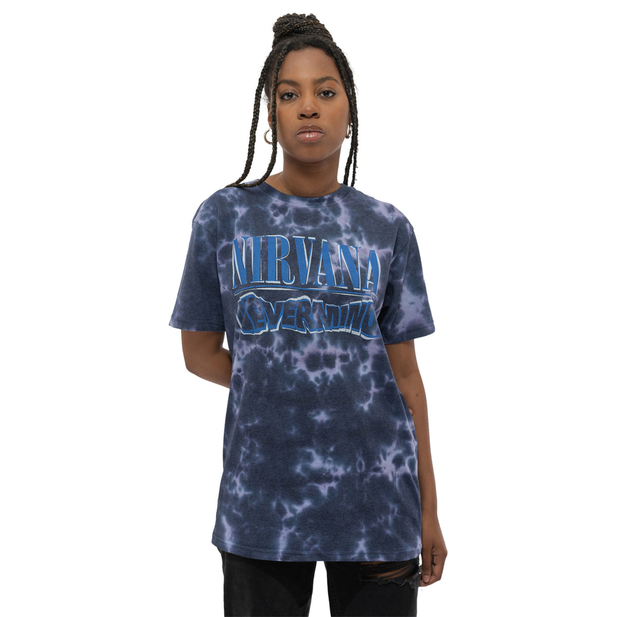 NIRVANA - NEVERMIND WAVY LOGO - T-Shirt Purple (Wash Collection)