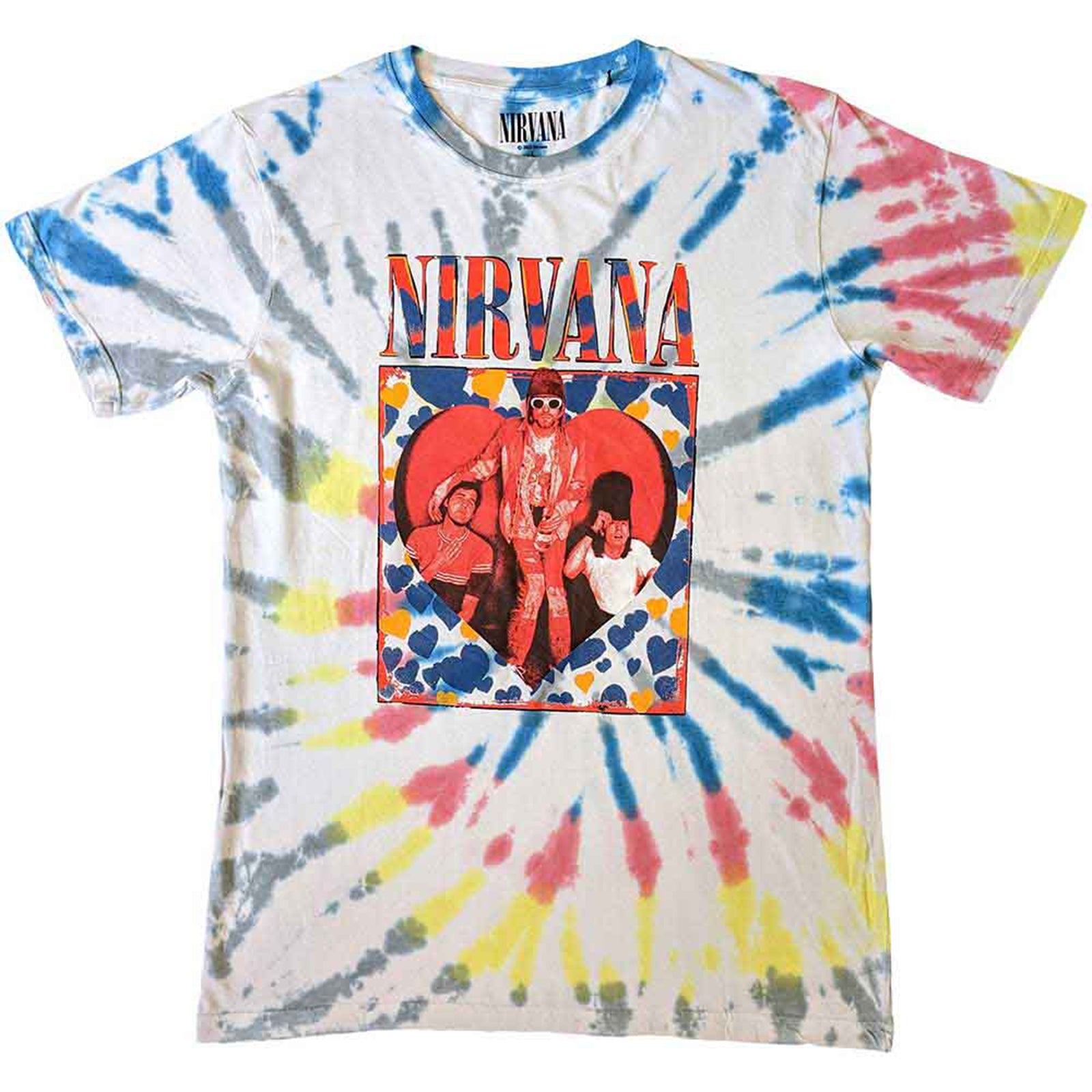 NIRVANA - HEART - T-Shirt White (Wash Collection)
