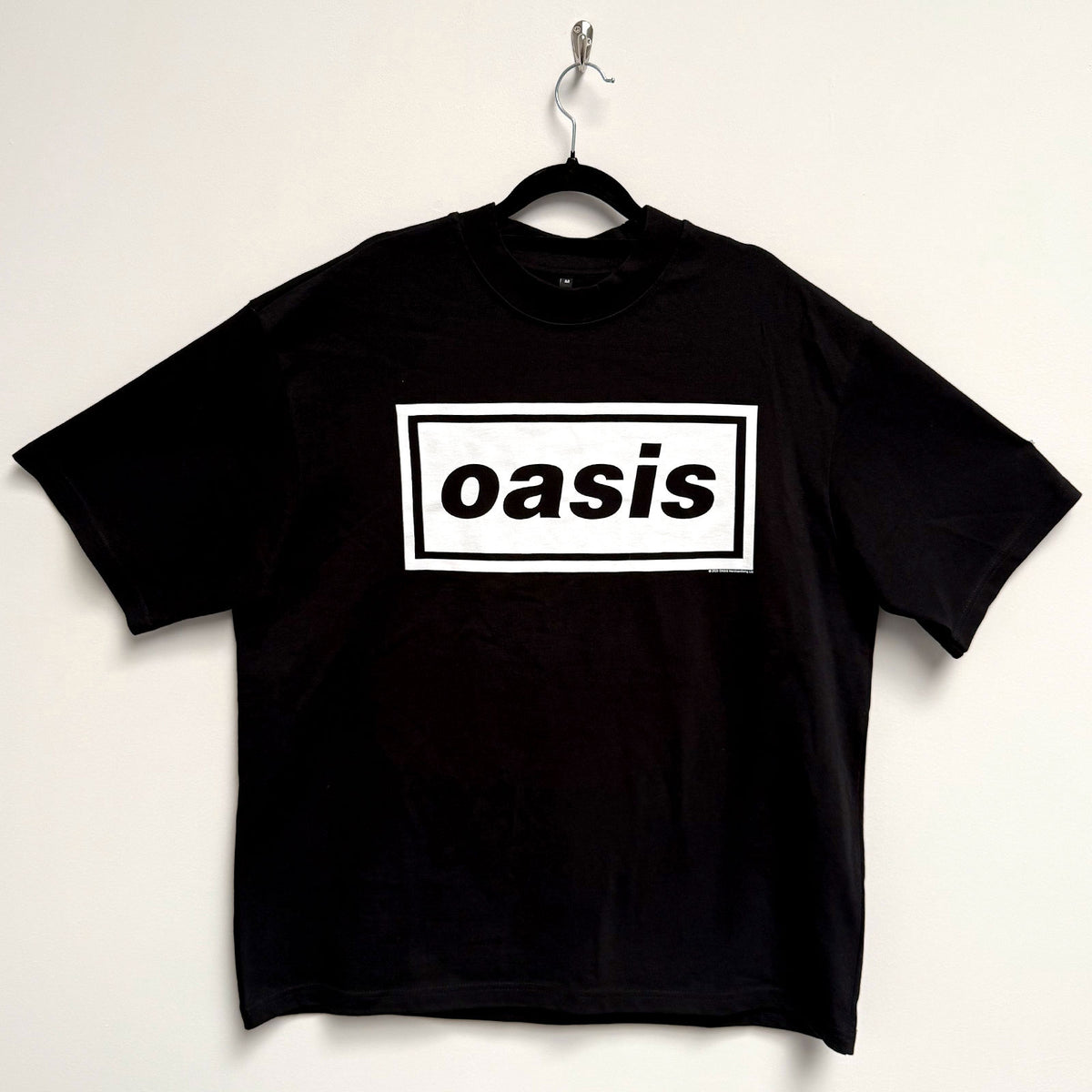 OASIS - DECCA LOGO - Oversized Boxy T-Shirt Black