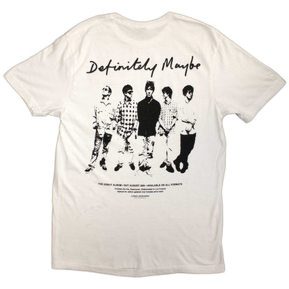OASIS - DEFINITELY MAYBE PROMO - T-Shirt White (Back Print)