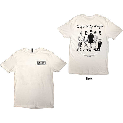 OASIS - DEFINITELY MAYBE PROMO - T-Shirt White (Back Print)