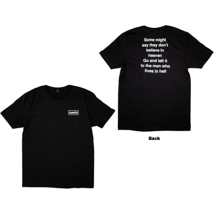 OASIS - SOME MIGHT SAY LYRIC - T-Shirt Black (Back Print)
