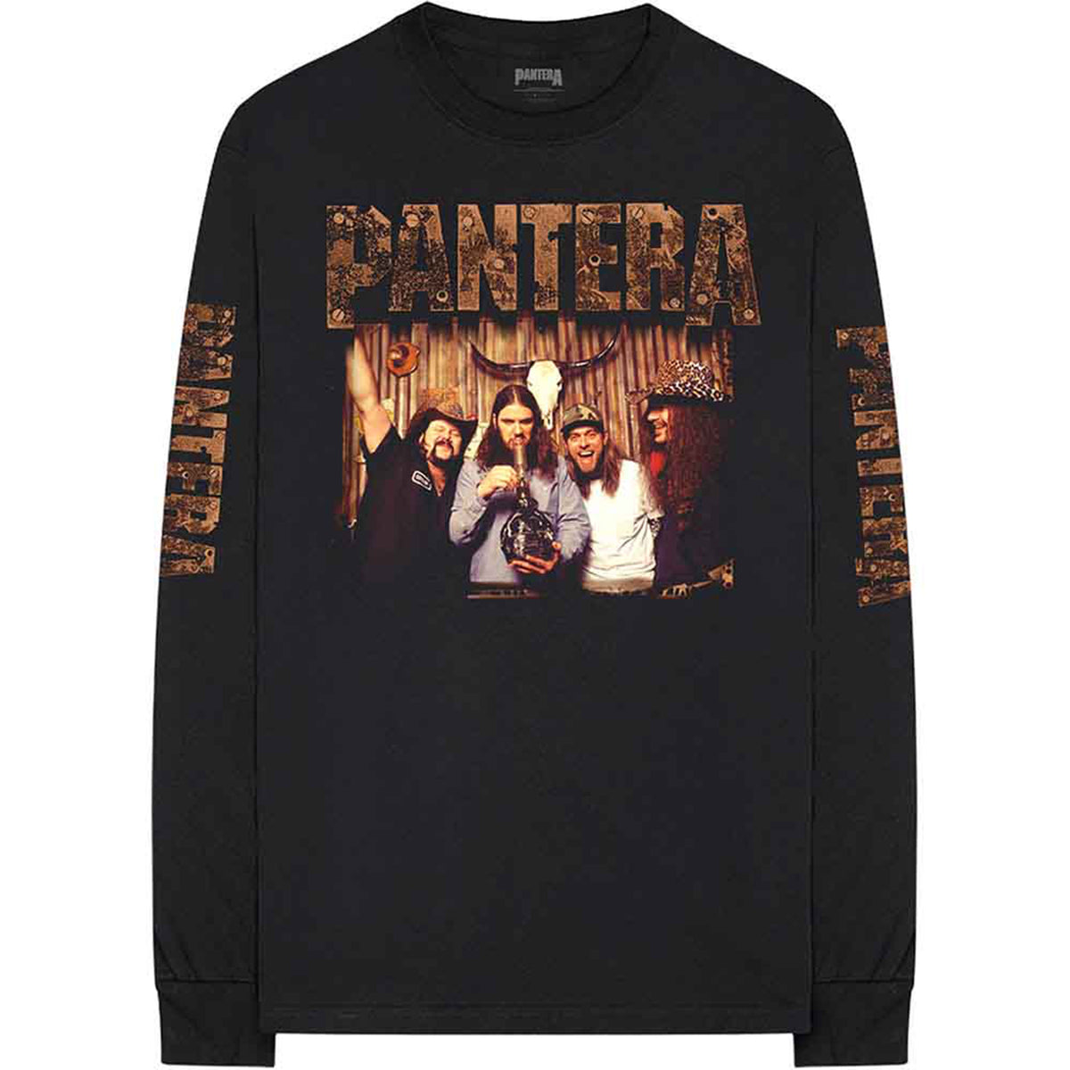 PANTERA - BONG GROUP - Long Sleeve T-Shirt Black (Sleeve Print)