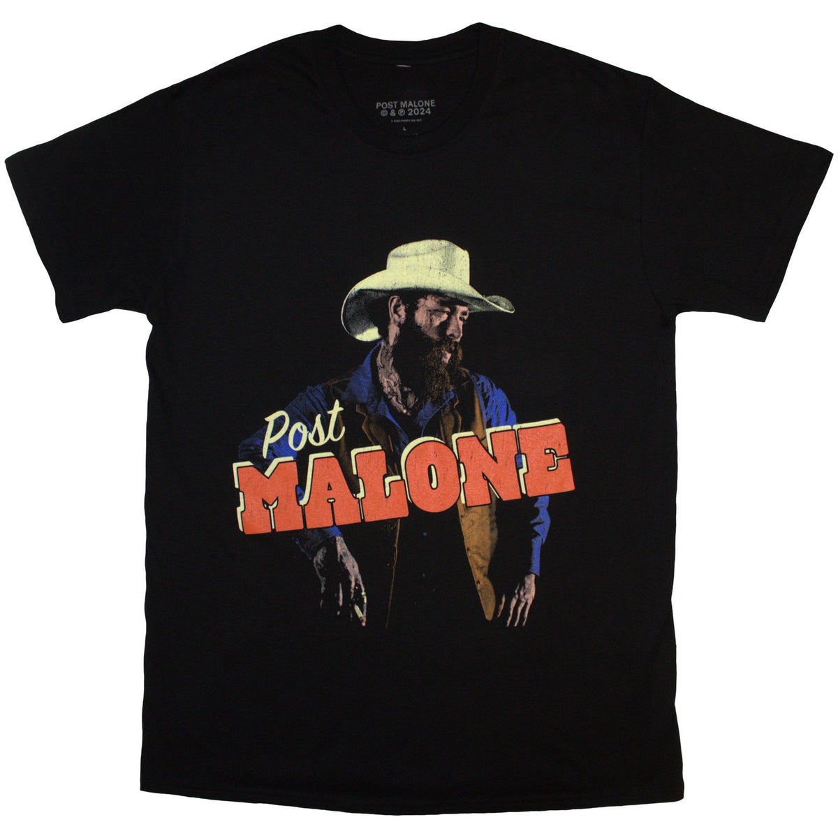 POST MALONE - COWBOY - T-Shirt Black