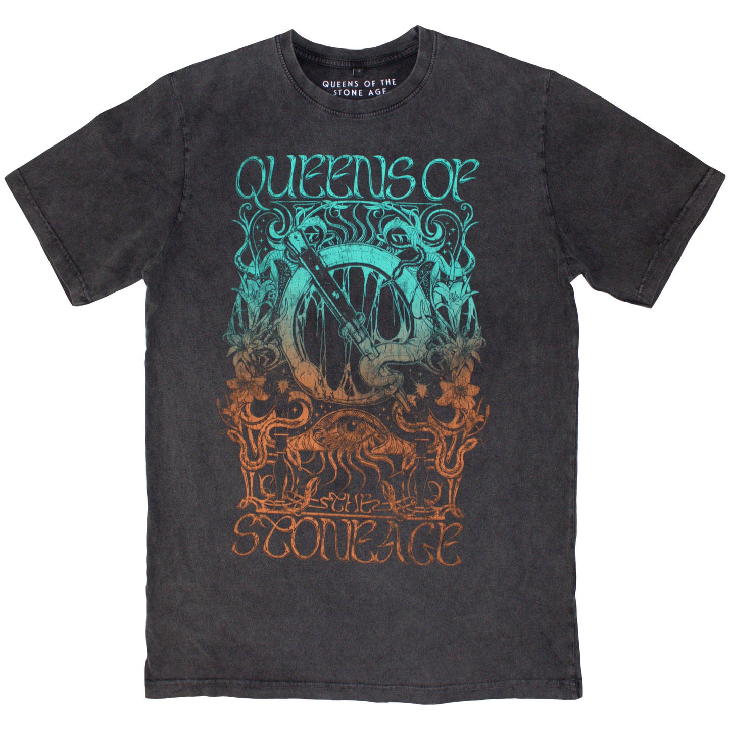 QUEENS OF THE STONE AGE - MONTAGE - Stone Wash T-Shirt Grey