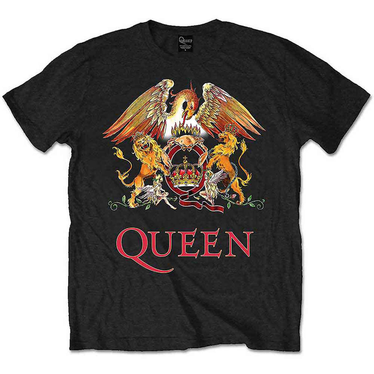 QUEEN - CLASSIC CREST - T-Shirt Black