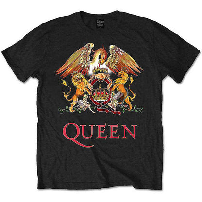 QUEEN - CLASSIC CREST - T-Shirt Black