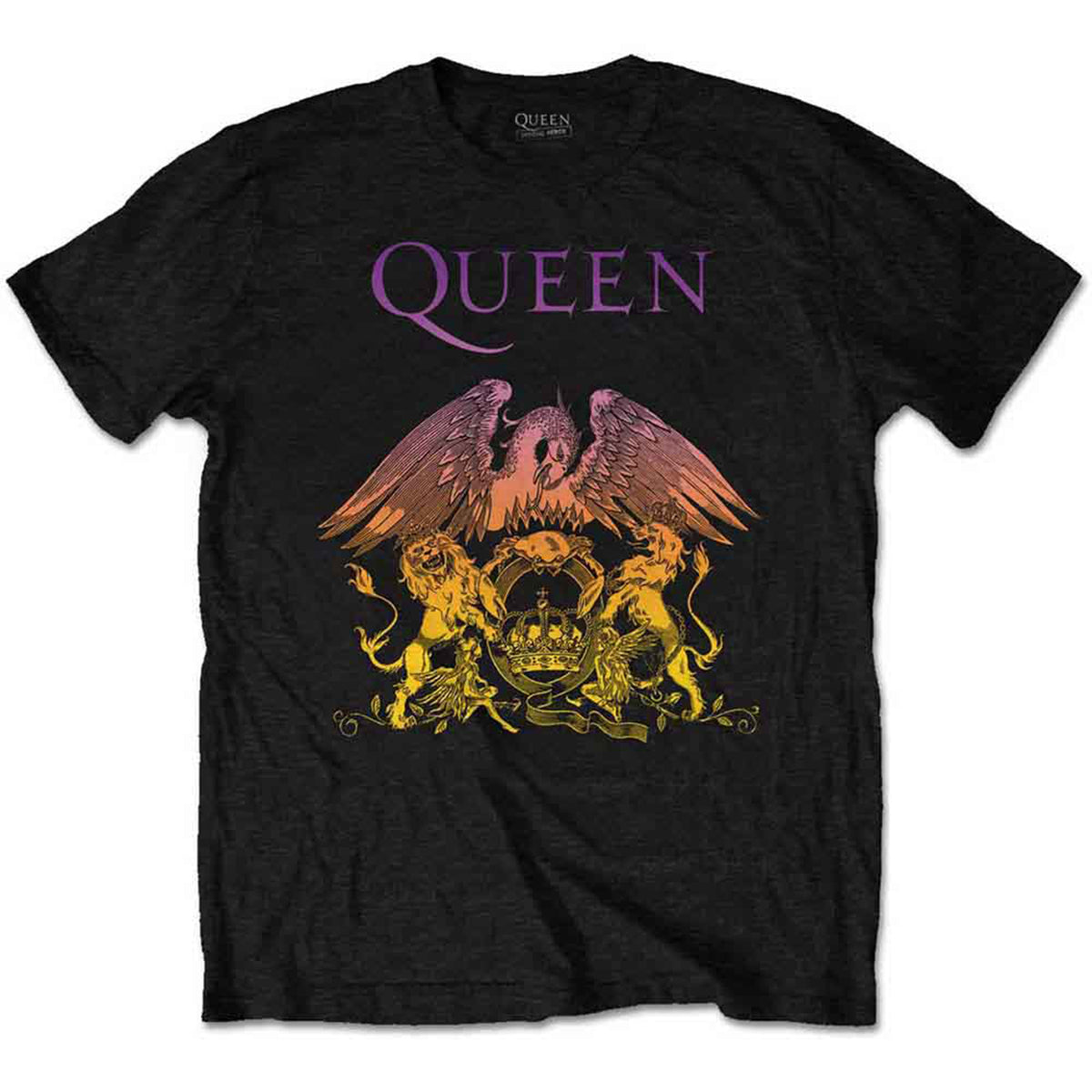 QUEEN - GRADIENT CREST - T-Shirt Black