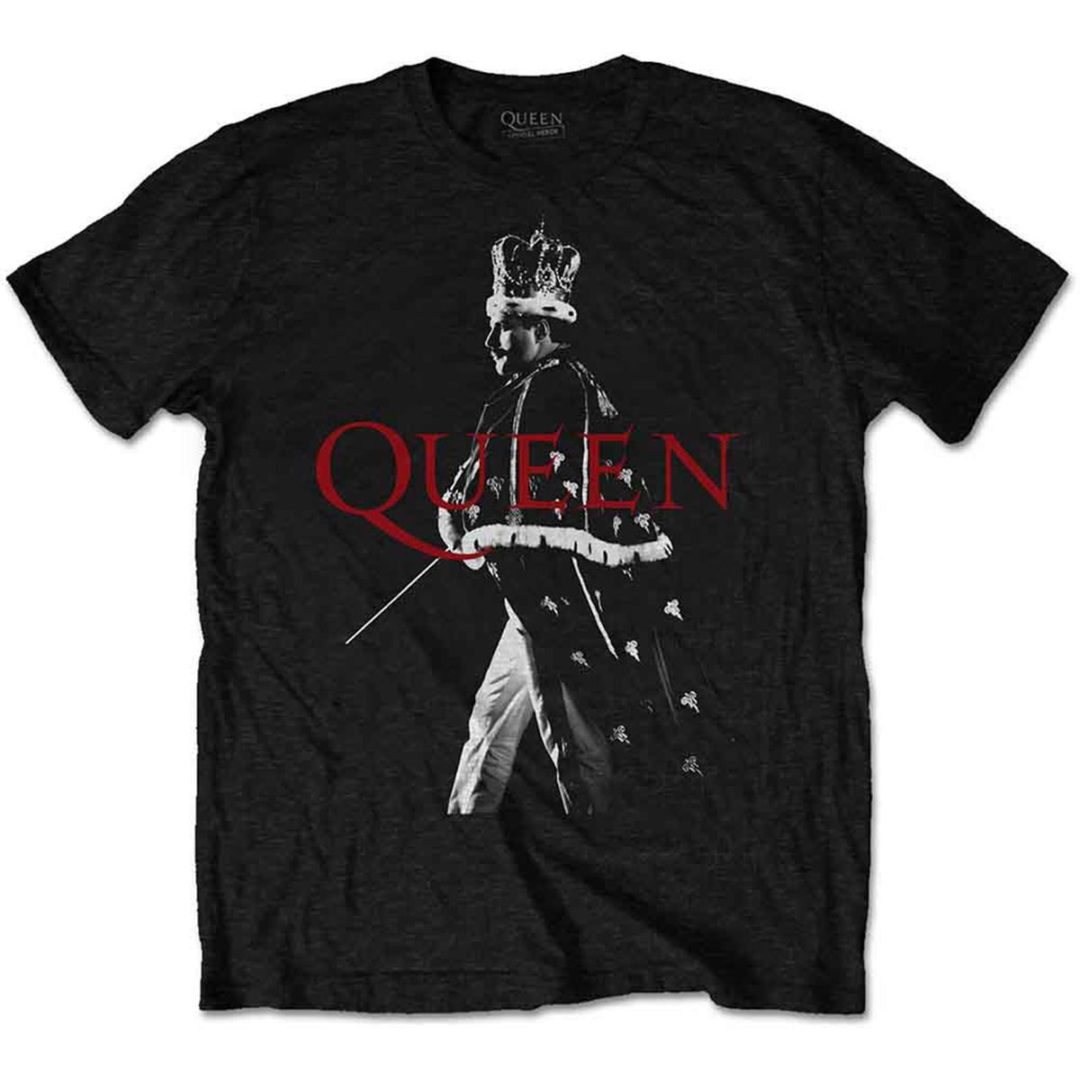 QUEEN - FREDDIE CROWN - T-Shirt Black