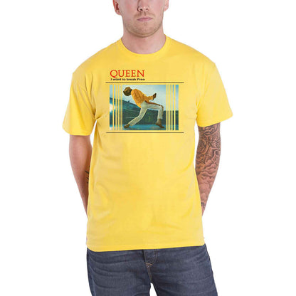 QUEEN - BREAK FREE - T-Shirt Yellow