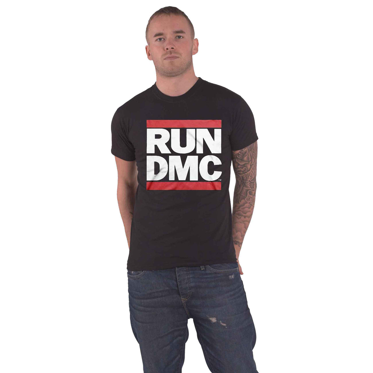 RUN DMC - LOGO - T-Shirt Black