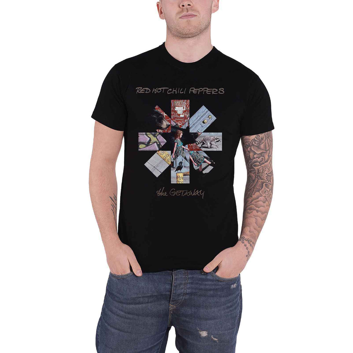RED HOT CHILI PEPPERS - GETAWAY ALBUM ASTERISK - T-Shirt Black