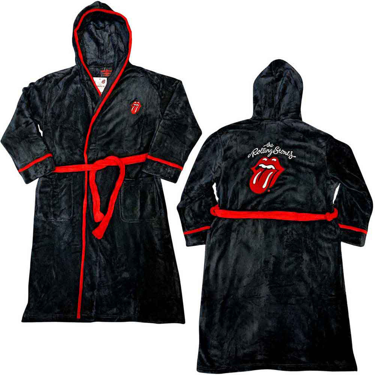 ROLLING STONES, THE - CLASSIC TONGUE - Bathrobe Black (Back Print)