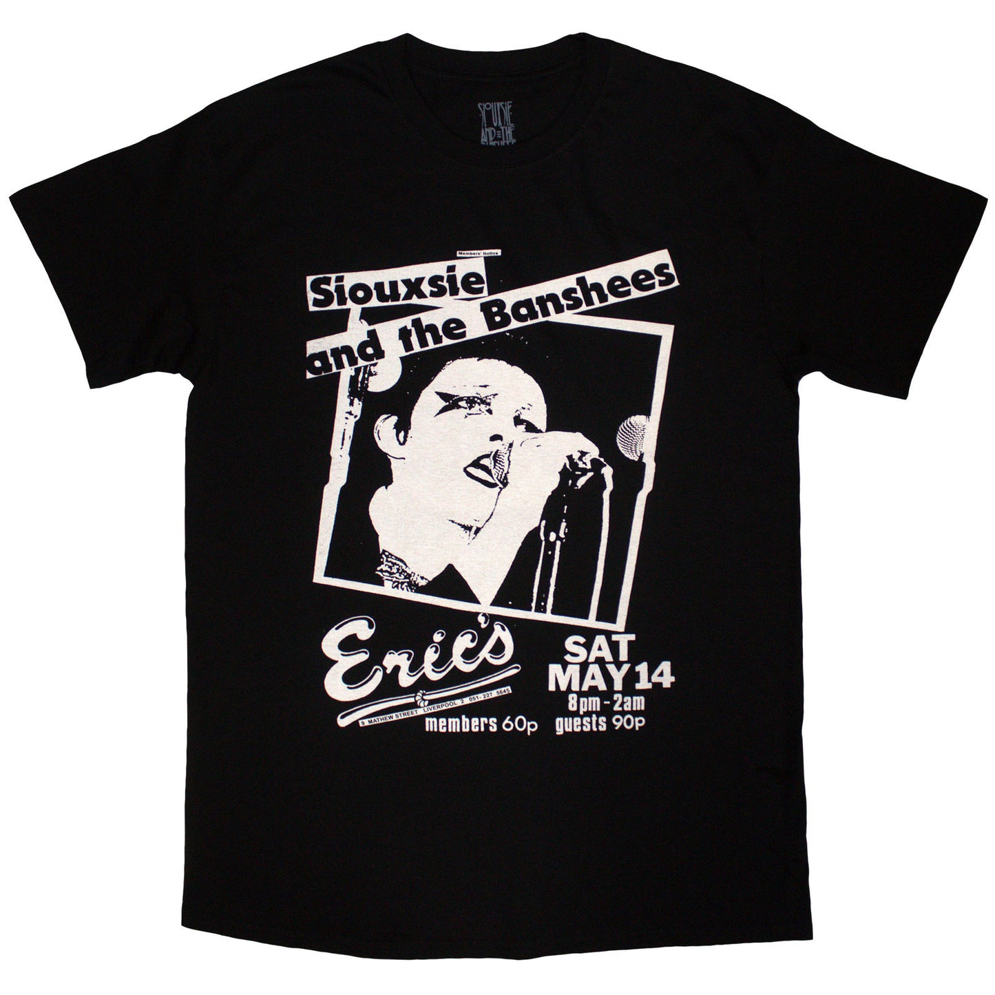 SIOUXSIE & THE BANSHEES - ERIC'S - T-Shirt Black