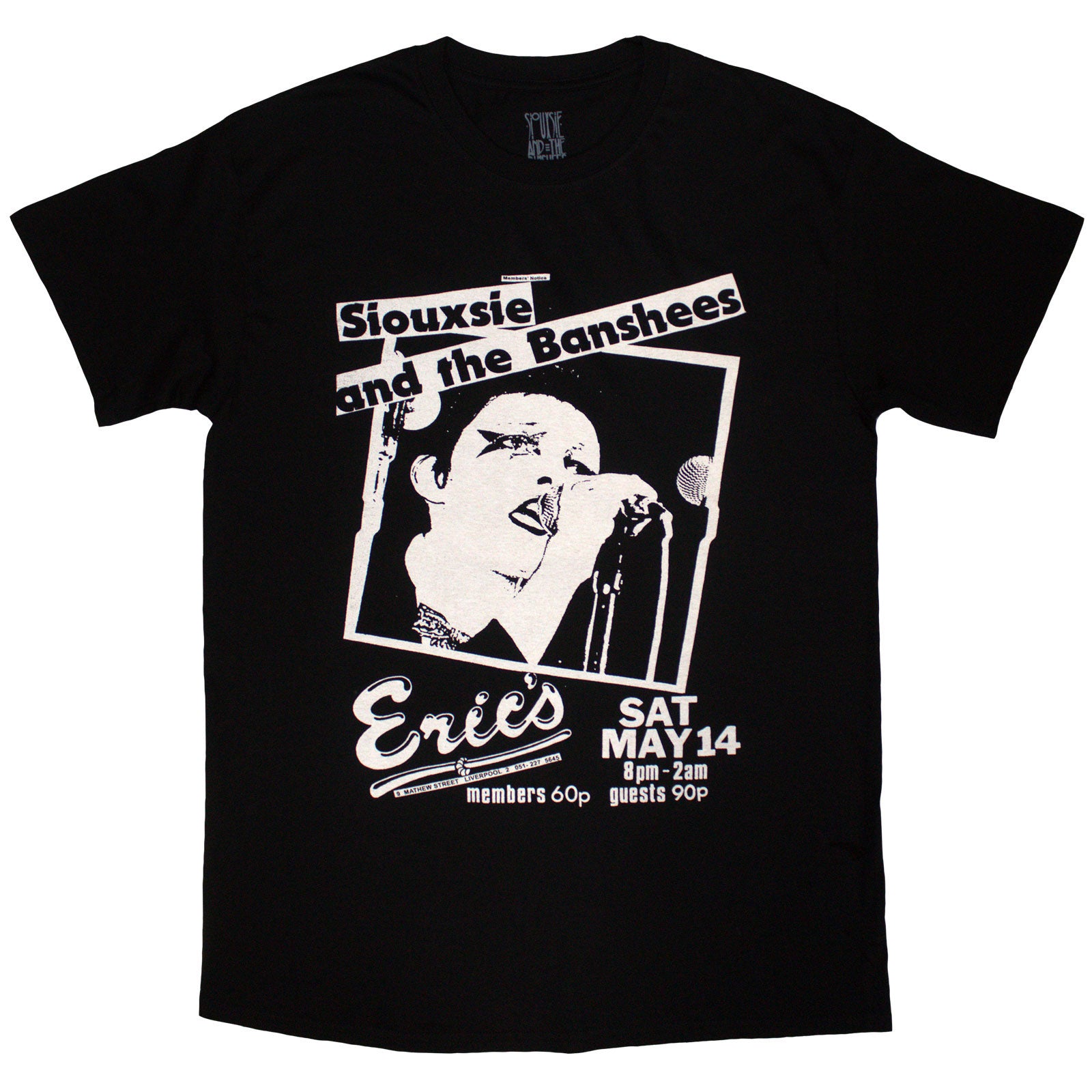 SIOUXSIE & THE BANSHEES - ERIC'S - T-Shirt Black