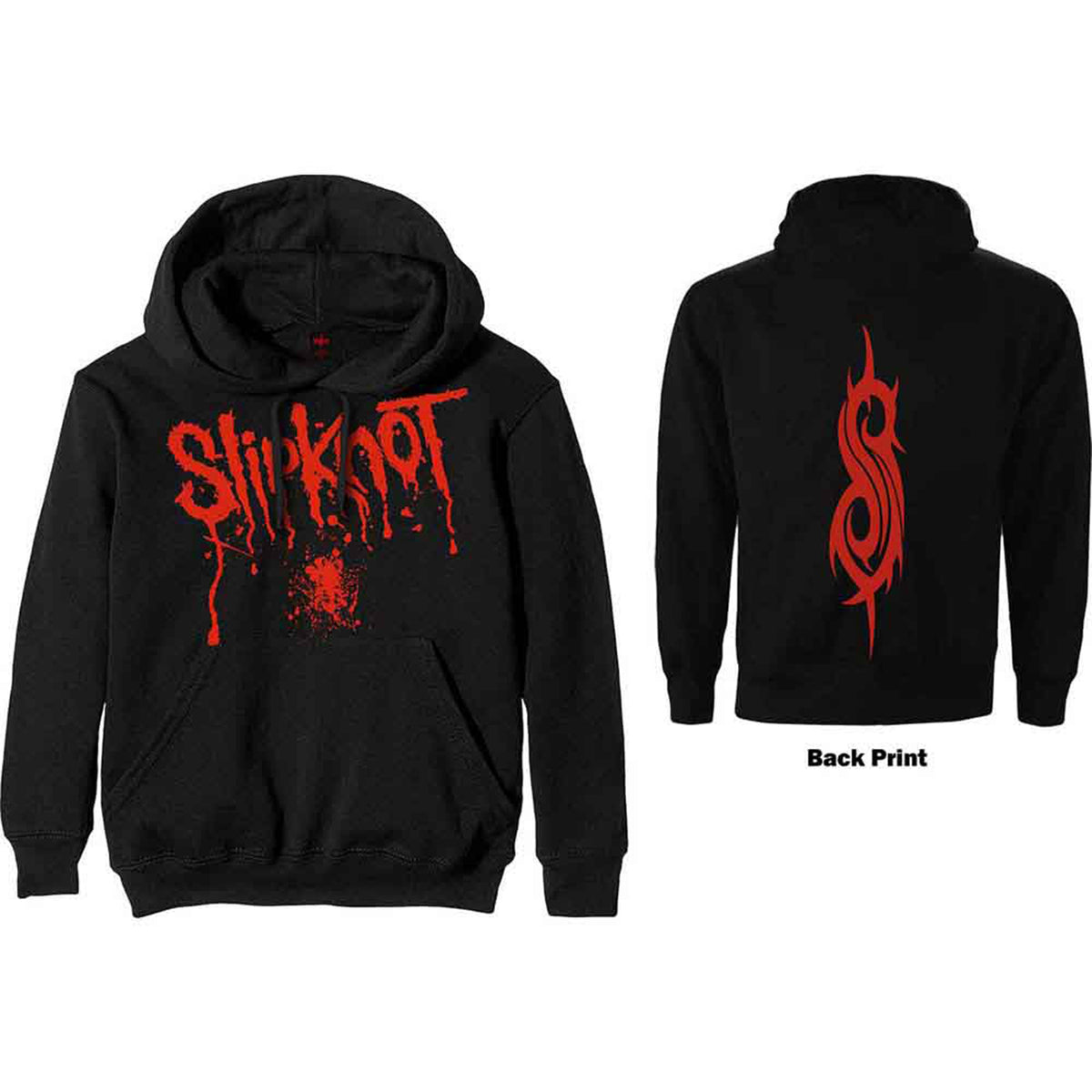 SLIPKNOT - SPLATTER - Pullover Hoodie Black (Back Print)