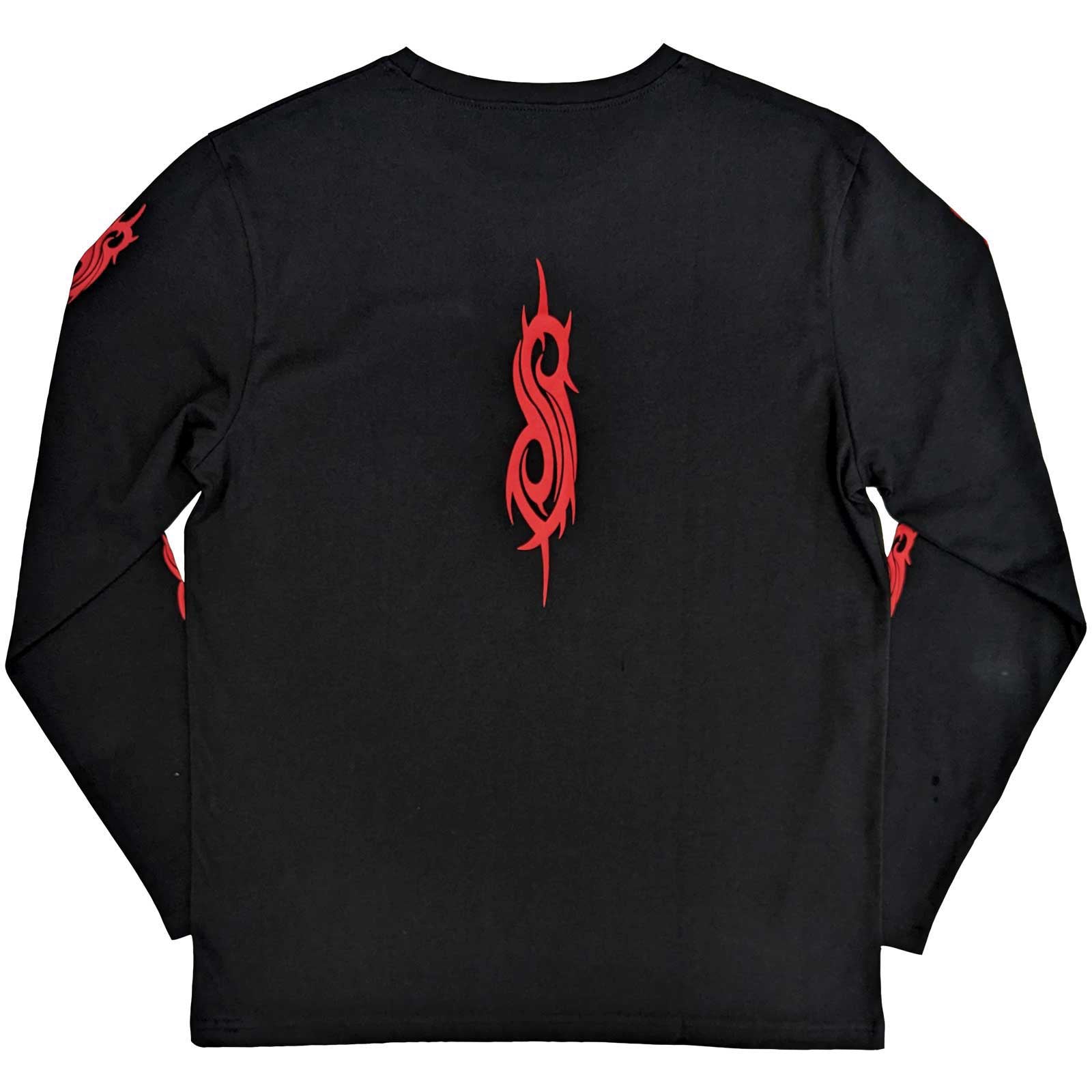 SLIPKNOT - SKELETON FLAG - Long Sleeve T-Shirt Black (Back & Sleeve Print)