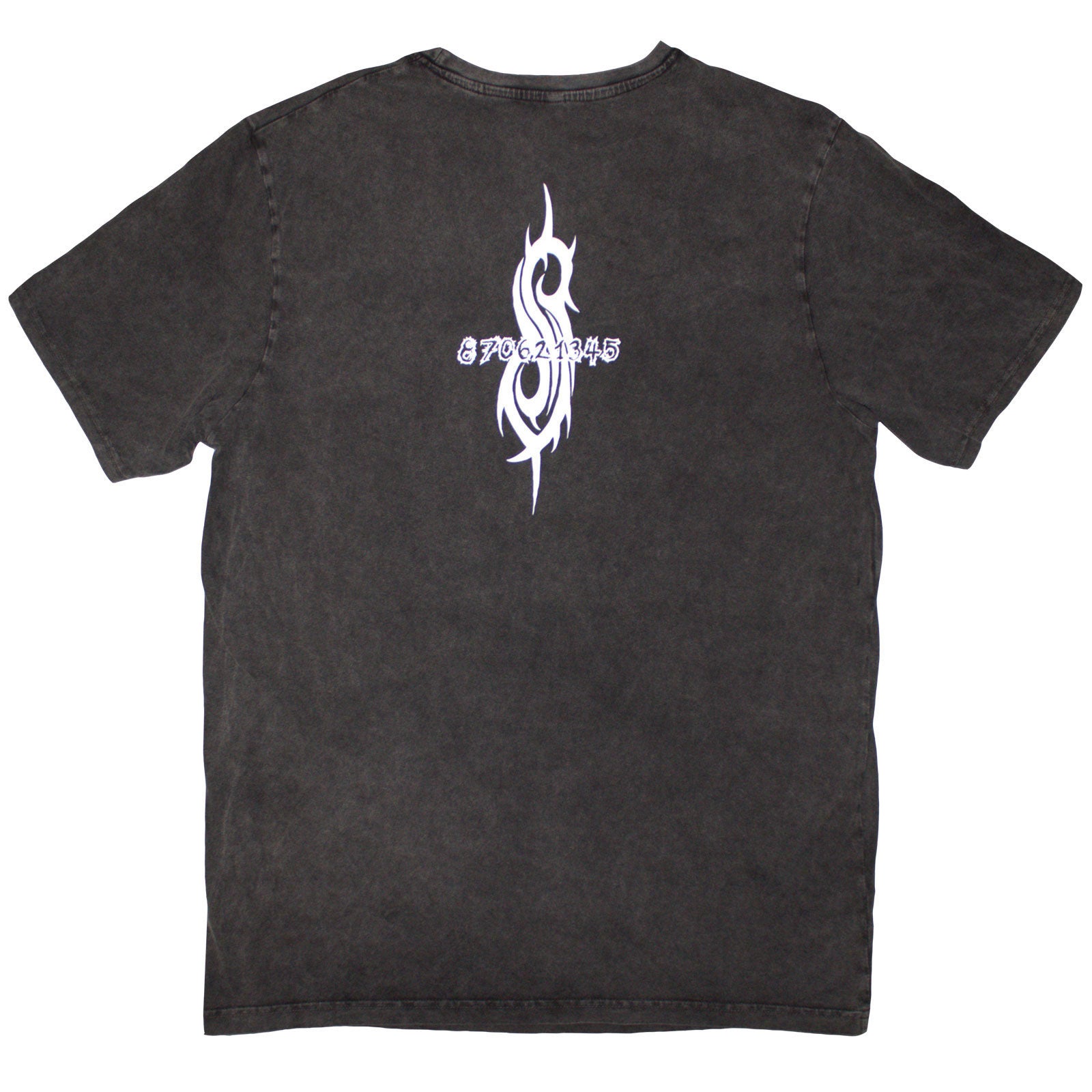 SLIPKNOT - ALBUM SPLATTER - Stone Wash T-Shirt Grey (Back Print)