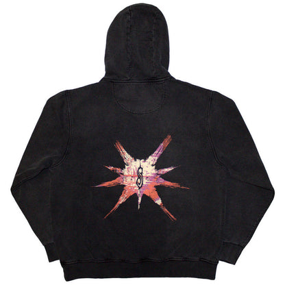 SLIPKNOT - THE END, SO FAR BARCODE - Stone Wash Pullover Hoodie Grey (Back Print)