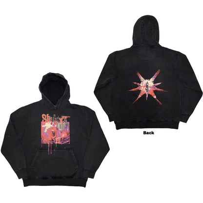 SLIPKNOT - THE END, SO FAR BARCODE - Stone Wash Pullover Hoodie Grey (Back Print)