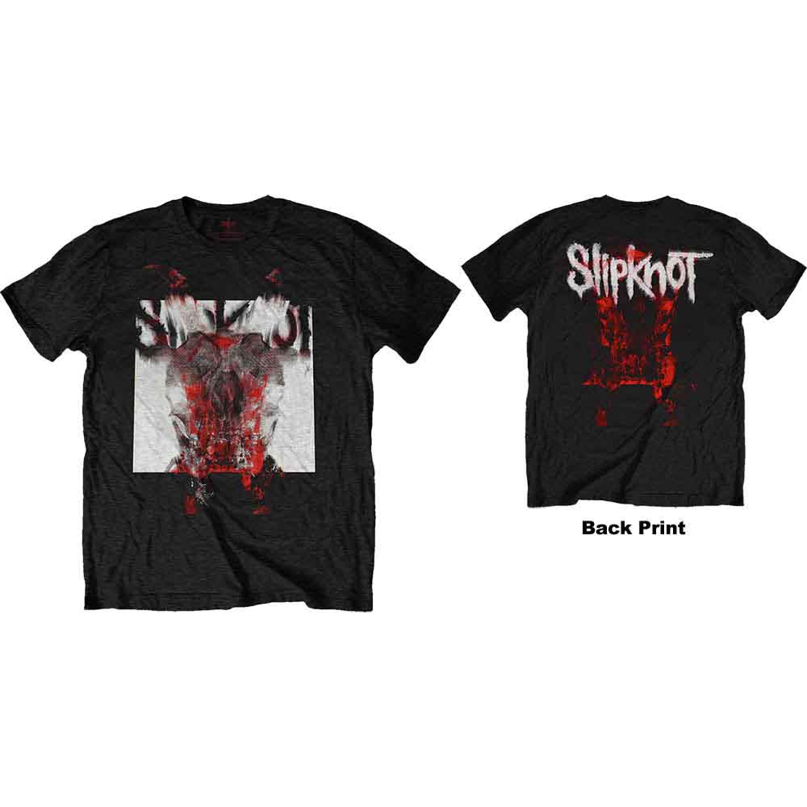 SLIPKNOT - DEVIL SINGLE - LOGO BLUR - T-Shirt Black (Back Print)
