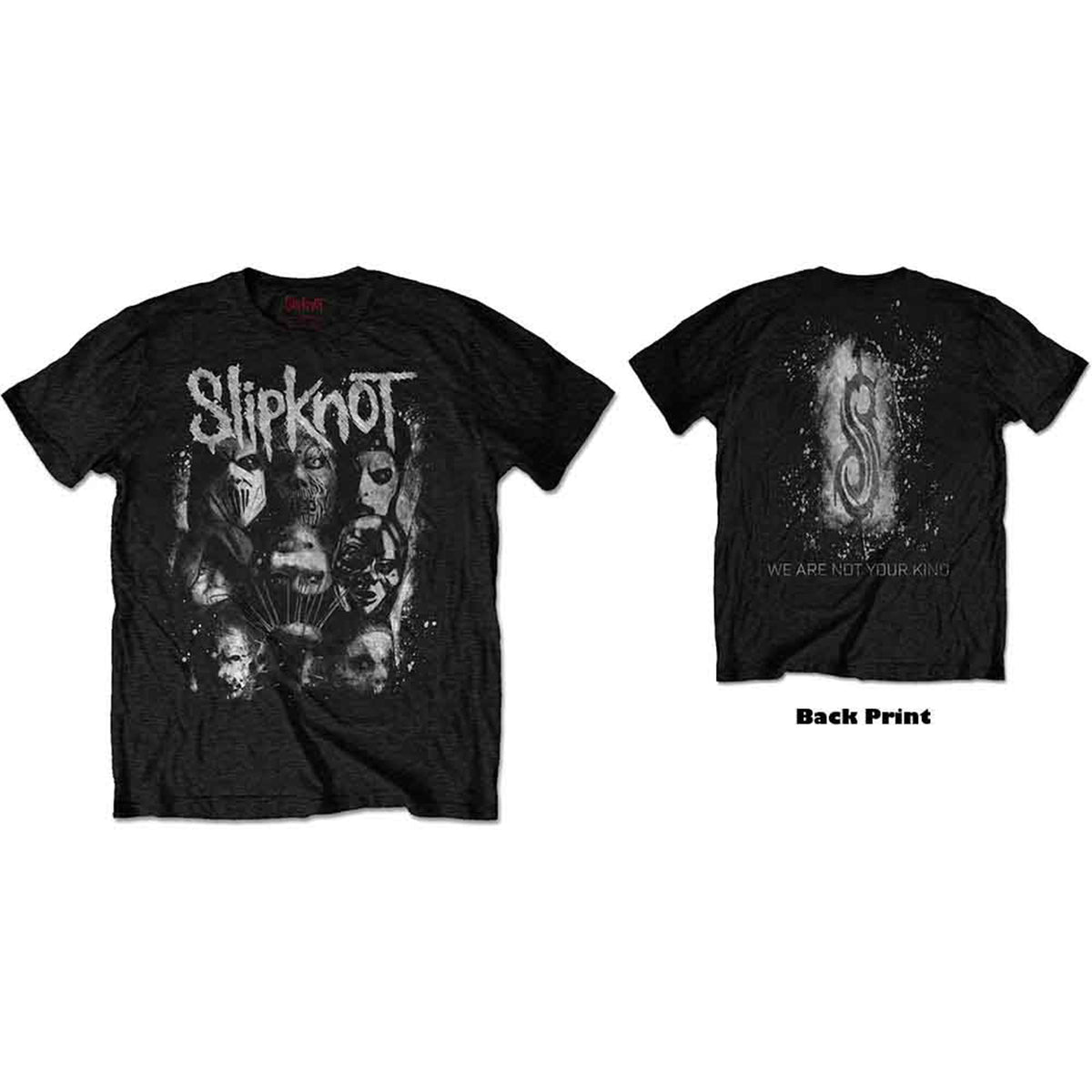 SLIPKNOT - WANYK WHITE SPLATTER - T-Shirt Black (Back Print)