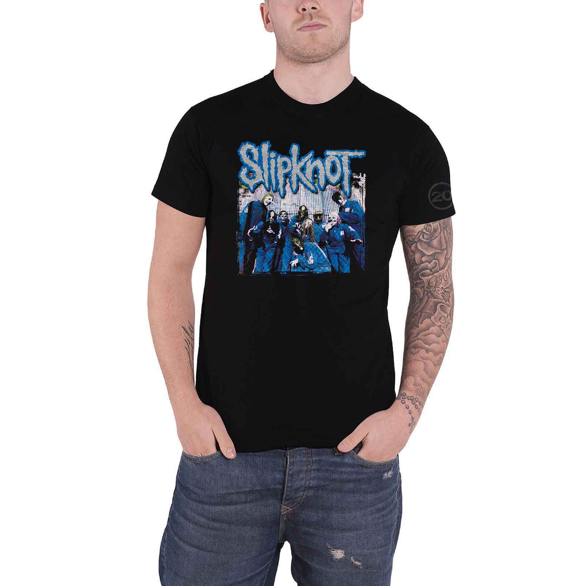 SLIPKNOT - 20TH ANNIVERSARY TATTERED & TORN - T-Shirt Black (Back Print)
