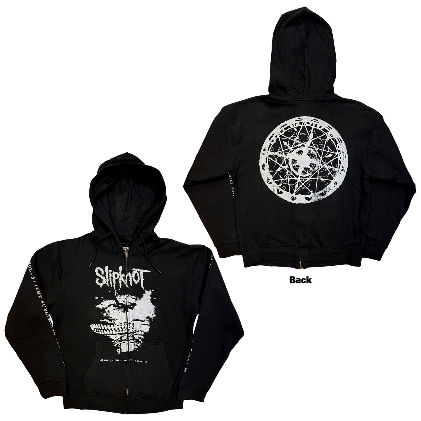SLIPKNOT - SUBLIMINAL VERSES - Zipped Hoodie Black (Back Print)