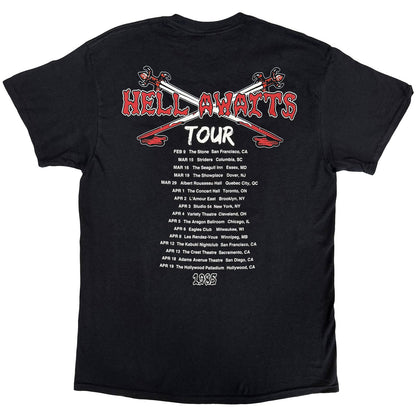 SLAYER - HELL AWAITS TOUR - T-Shirt Black (Back Print)