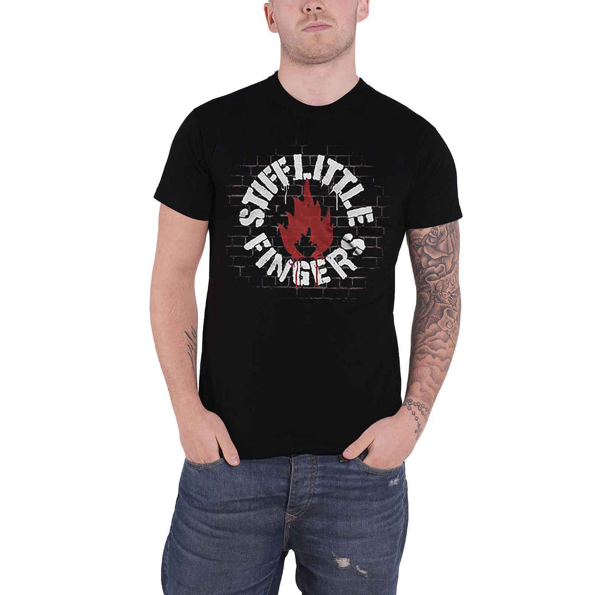 STIFF LITTLE FINGERS - WALL - T-Shirt Black