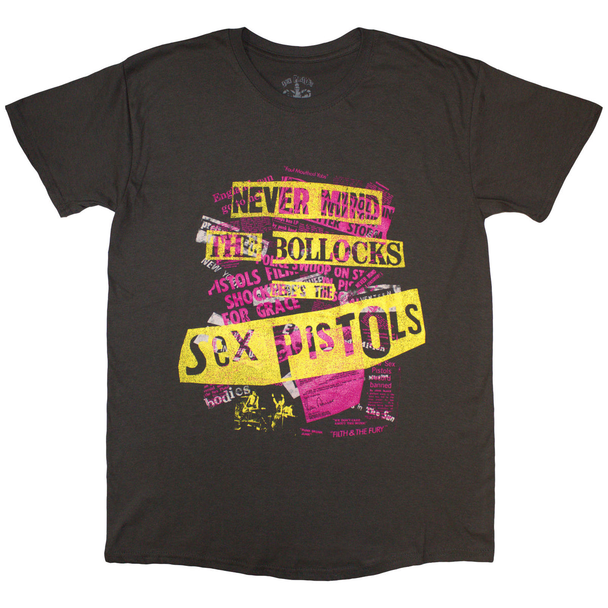 SEX PISTOLS, THE - NMTB TEXT OVERLAY - T-Shirt Grey