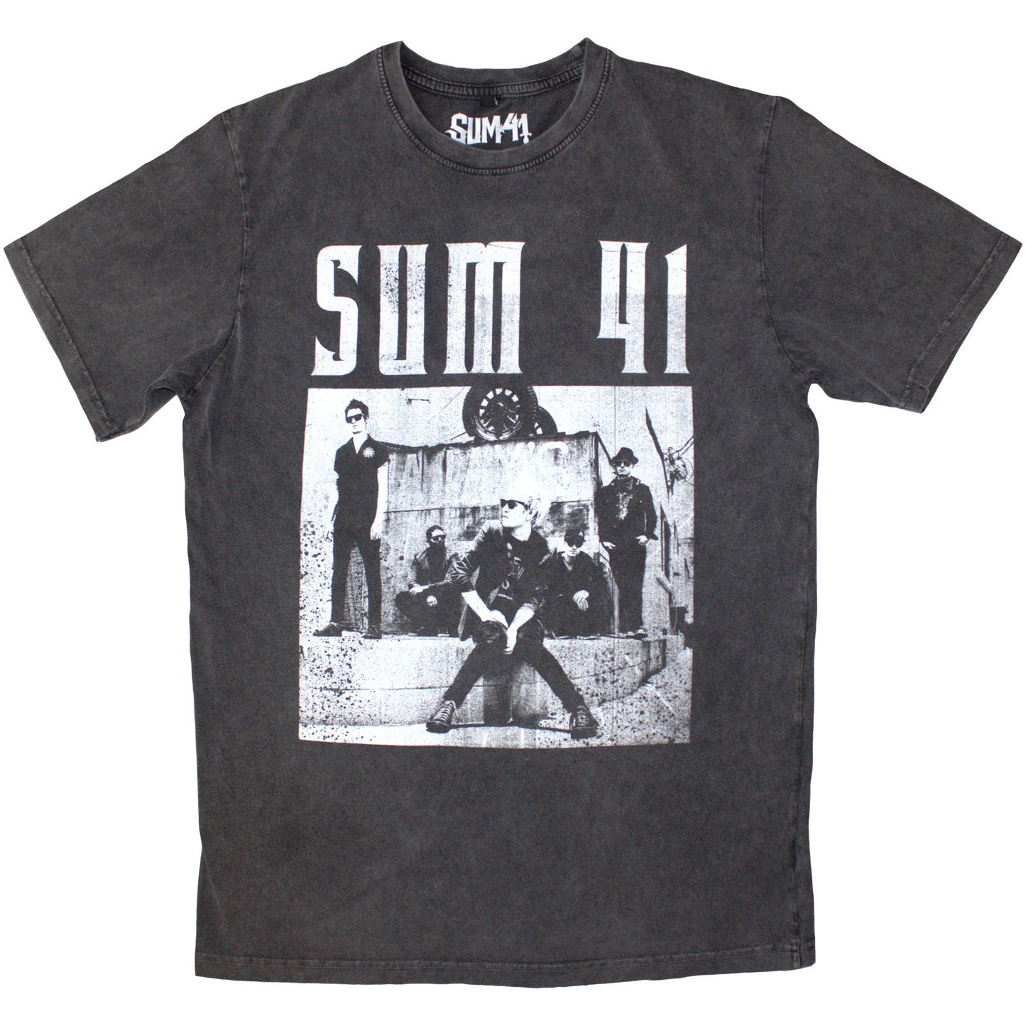 SUM 41 - BOX PHOTO - Stone Wash T-Shirt Grey