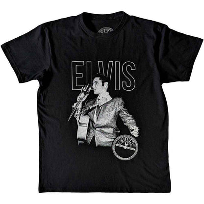 SUN RECORDS - ELVIS LIVE PORTRAIT - T-Shirt Black
