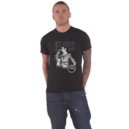 SUN RECORDS - ELVIS LIVE PORTRAIT - T-Shirt Black