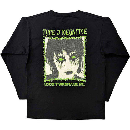 TYPE O NEGATIVE - I DON'T WANNA BE ME - Long Sleeve T-Shirt Black (Back Print)