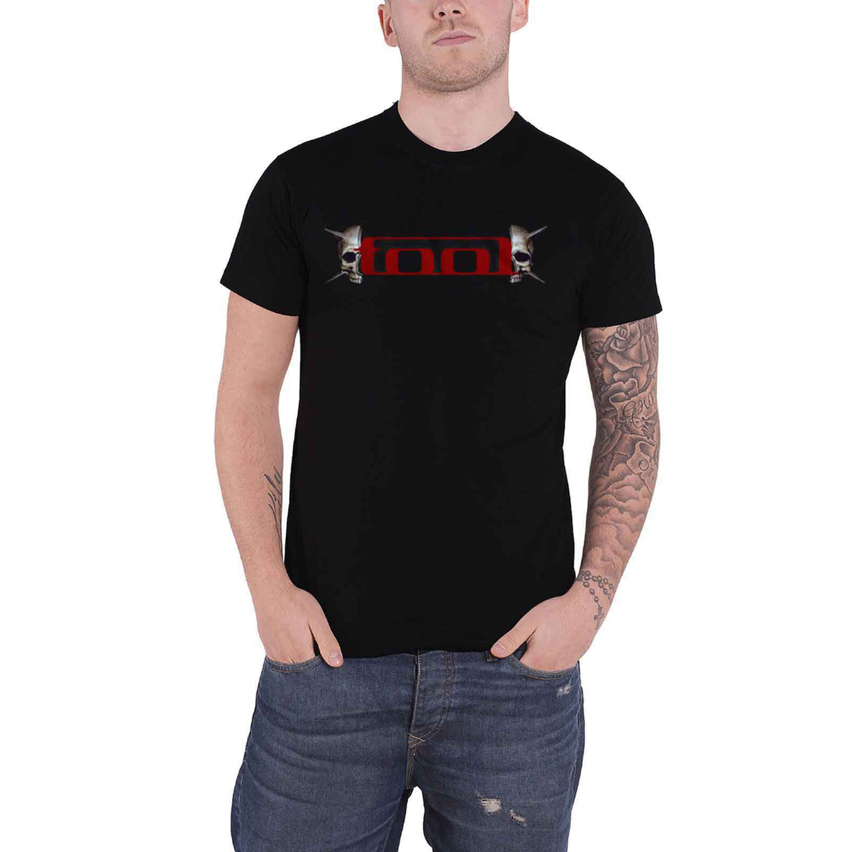 TOOL - SKULL SPIKES - T-Shirt Black (Back & Sleeve Print)
