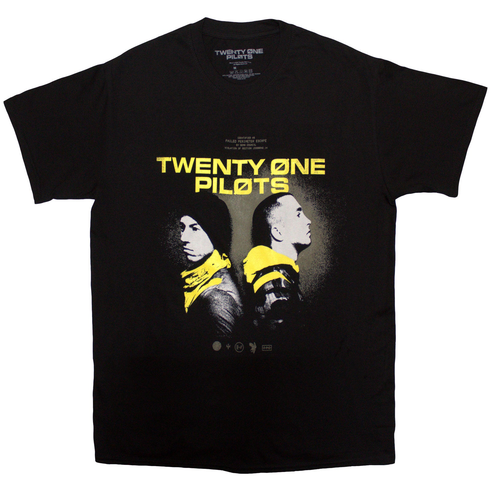TWENTY ONE PILOTS - BACK TO BACK - T-Shirt Black