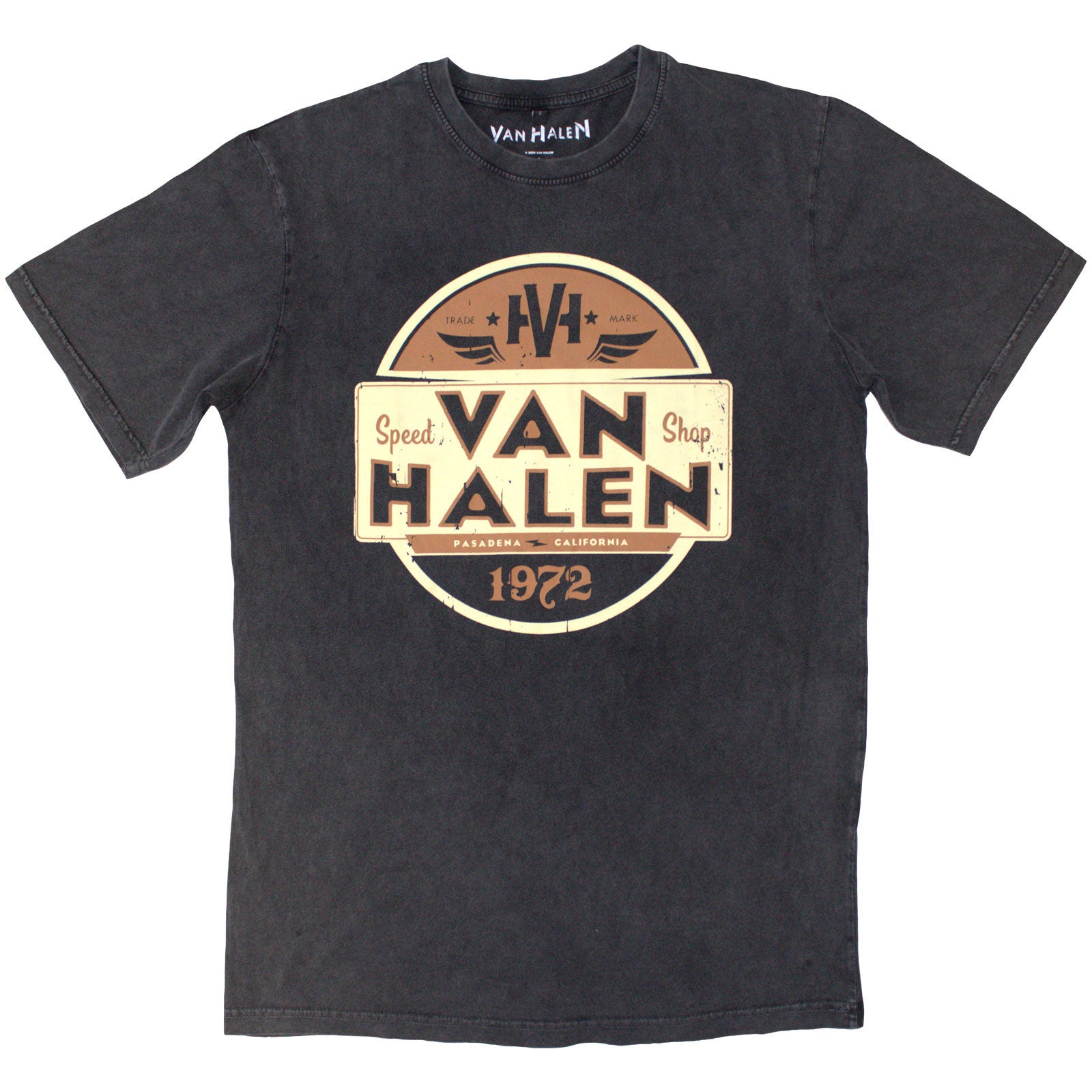VAN HALEN - SPEED SHOP - Stone Wash T-Shirt Grey