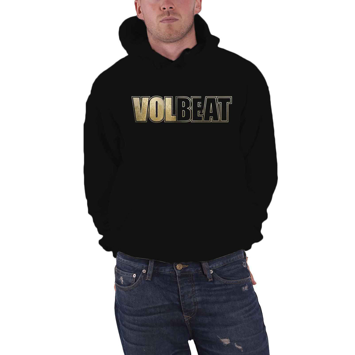 VOLBEAT - BLEEDING CROWN SKULL - Pullover Hoodie Black (Back Print)