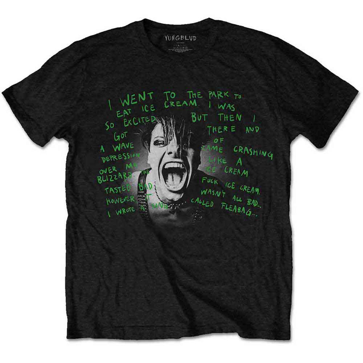 YUNGBLUD - LYRIC PHOTO - T-Shirt Black