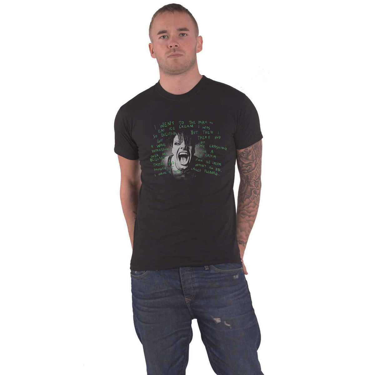 YUNGBLUD - LYRIC PHOTO - T-Shirt Black